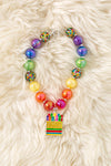 Multi-Color Back to school Bubble necklace. 3PCS/$15.00 OFG61008 S