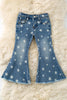 Star bleached bootcut denim jeans. PNG60120 SOL