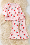 Strawberry printed on pink 2 piece set. OFG61037 SOL