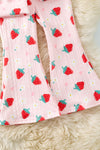 Strawberry printed on pink 2 piece set. OFG61037 SOL