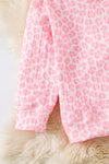 Pink Leopard printed girls 2 piece set. OFG61040 SOL