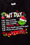 TPB40177 WEN: My day" Black Christmas graphic tee.🎄