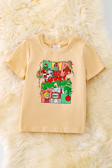  TPB40178 JEANN: Ivory Christmas Character tee-shirt.🎄