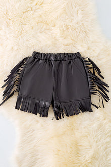  Pleather shorts with fringe. PNG40196 Wendy