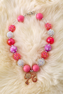  Shimmer bubble necklace with rhinestone pendant. 3PCS/$15.00 ACG25154003 M