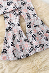 Cow printed boot & hat printed 2 piece set. OFG61000 SOL