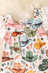 Multi-printed western tunic and matching bell bottoms. OFG51932 SOL
