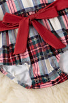 Cute plaid printed baby onesie with cute lace. RPG52873 AMY