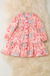 Dessert cactus long sleeve girls button up dress. DRG53965 JEAN