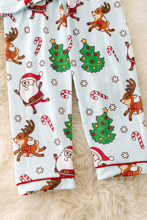 PJG40187 NAYDINE : Santa printed unisex pajamas set.