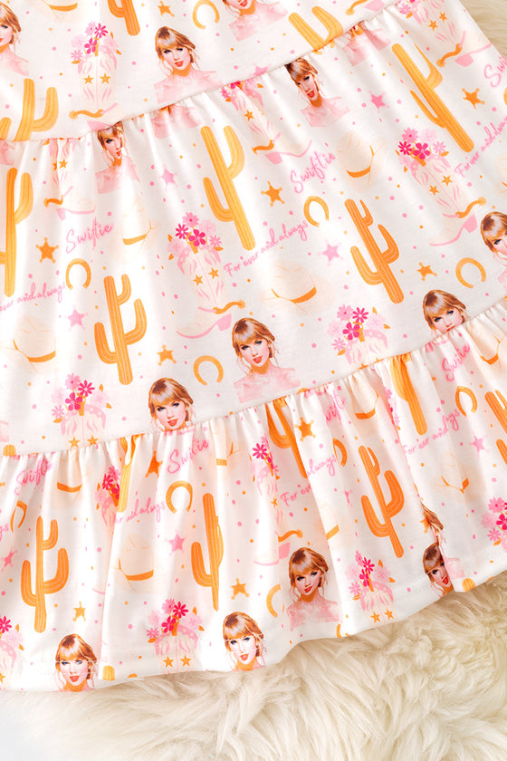 Tyl*r Sw*ft girl tiered dress. DRG51035 JEAN