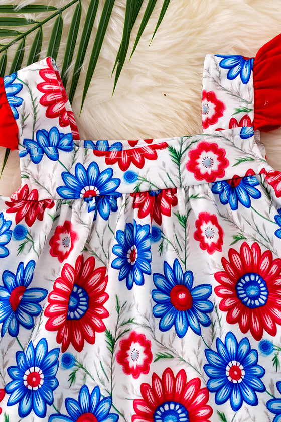 Patriotic floral tunic & shorts. OFG41077 AMY