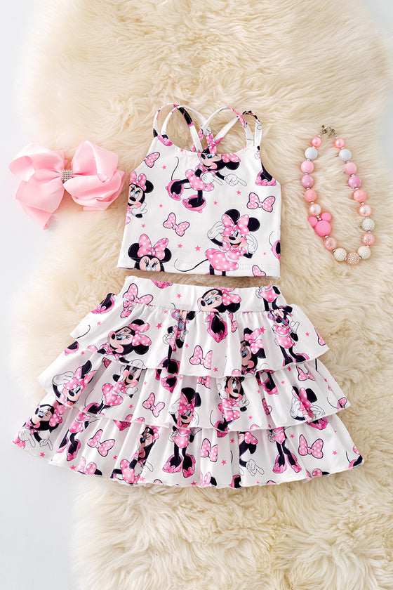 Cute Character printed girls skort set. OFG50907 SOL
