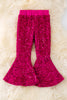 PNG50113003 AMY: Fuchsia sequins bell bottoms.