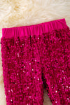 PNG50113003 AMY: Fuchsia sequins bell bottoms.