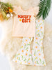 Mama's girl Daisy printed angel sleeve top & floral bottoms. OFG40942 SOL