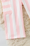 Pink & white stripe wide leg jumpsuit. PNG60070 JEAN