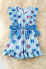Patriotic bow printed jumpsuit with checker. PNG60138 JEAN