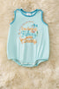 Gone Fishing with daddy" Lt. Blue printed baby bodysuit. RPB60306 AMY