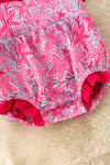 Fuchsia sea star printed baby romper.  RPG60587 SOL