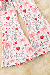 Heart & bow printed girls 2 piece set.  OFG52847 SOL
