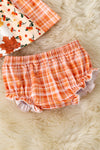 Yellow & Orange plaid baby tunic & baby bloomers. RPG61912 MON