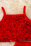 Red sequins 2 piece set. OFG40716 AMY