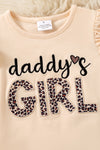 Daddy's Girl" Embroidered /a applique cream shirt and black pants. OFG61412