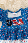 Floral patriotic baby bodysuit. RPG61365 SOL