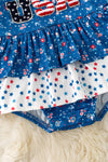 Floral patriotic baby bodysuit. RPG61365 SOL