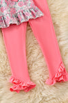 Coral Gingham & floral tunic & leggings! OFG60971 AMY