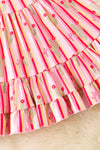 Multi-Color stripe & cactus printed dress. DRG51316 JEAN