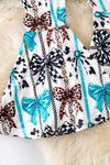 Howdy, printed turquoise tee & bow bell pants. OFG50915 SOL