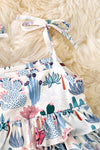 Western printed 3 layer baby onesie with snaps. RPG51309 AMY