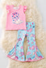 Pink angel sleeve cowgirl boot top & blue pants. OFG50916 JEAN