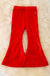Red shimmery bell pants. PNG40231 LOI