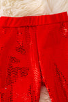 Red shimmery bell pants. PNG40231 NAY