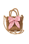 Lt. Pink girls star printed tote. BBG40021