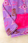 Purple boot & aztec, pullover sweater. TPG51038 JEA