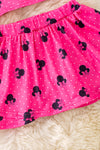 Fuchsia cartoon character printed girls 2 piece set. OFG50914 JEAN