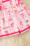 Howdy" Lt. Pink western romper with angel sleeves. PNG50252 SOL