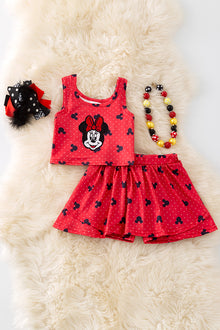  Minn*e red top & skort set. OFG50905 SOL