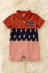 Yee haw-Western printed boys baby romper. RPB60342 JEAN