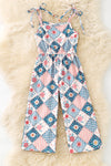 Multi-Printed floral relax fit romper. PNG60154 JEAN