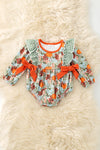 Cute autumn flora printed bubble romper. RPG62712 AMY