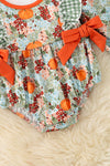Cute autumn flora printed bubble romper. RPG62712 AMY