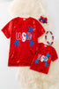 (MOM) Sequins patriotic Women Tee shirt. TPW50064 SOL