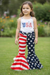 Girls usa flag denim double layer jeans. PNG301322009 JEAN