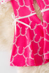 Horseshoe printed girls halter top and fuchsia bell bottoms. OFG50830 SOL