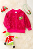 Fuchsia Christmas character sequins jacket.  TPG51344 AMY